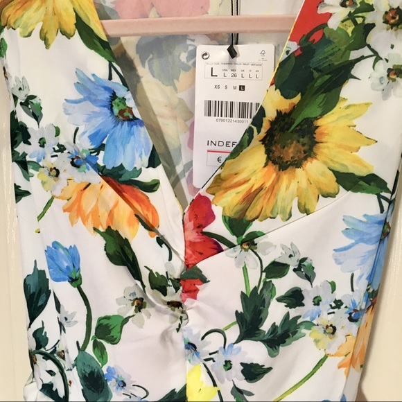 White Floral Midi Dress - Picture 3 of 5